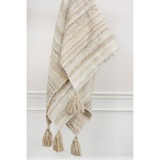 Beige Woven 100 Poly Pet Throw Blanket