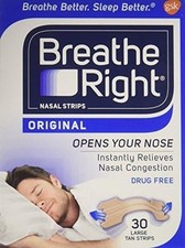 Snoring Congestion Relief Nasal Strips Open Your Nose Large Original Pack of 30