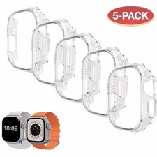 Apple Watch Ultra 49mm Clear Bumper Case 5 Pack Hard Cover Ultra 1/2