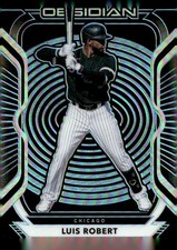 2021 Panini Chronicles #18 Kyle Lewis Obsidian Electric Etch Carolina Blue
