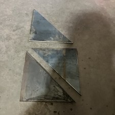 3 X trójkąt Płyta ze stali miękkiej, płaska, blacha stalowa. Grubość 6mm 