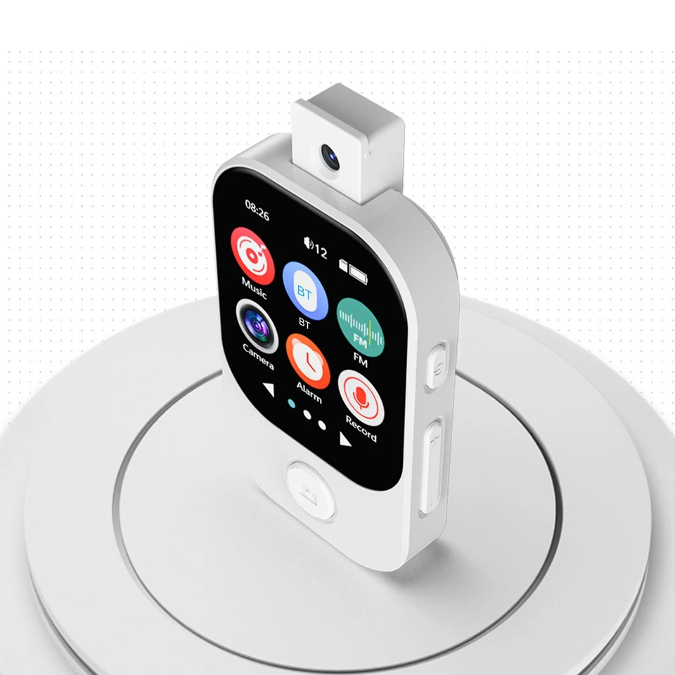 0GB White MP3 Music Player With Camera 2.01in Touchscreen Metal Frame Porta BAJ - Image 2 of 4