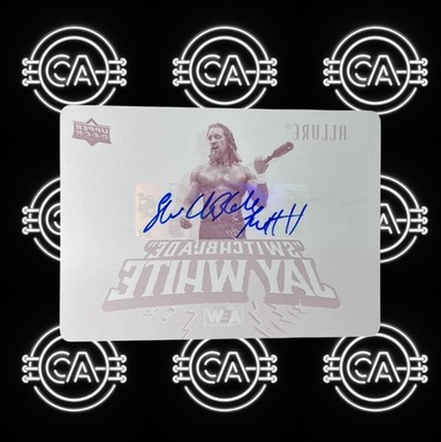 Upper Deck AEW Allure 2024 Switchblade Jay weiß rot 1/1 Druckplatte Auto