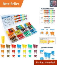 Durable 182PCS Automotive Blade Fuse Kit with Puller - Eco-Friendly Materials
