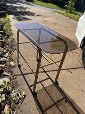 Vintage Mid-Century  Rolling Kitchen Bar Cart  Metal Rose Gold Rare