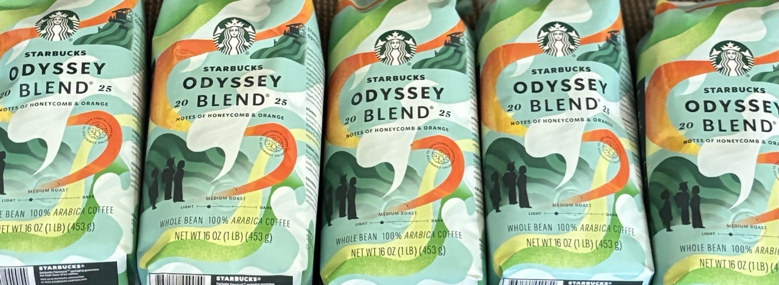 Starbucks 2025 Odyssey Blend Whole Bean Coffee 5 Bags 5 Lbs Nov 2025 Best By