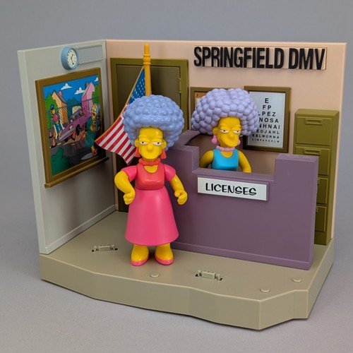 Simpsons Playmates World of Springfield DMV w/ Selma & Patty Bouvier ...