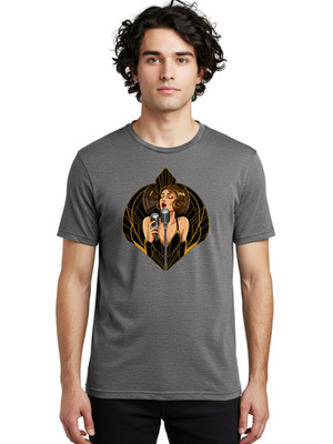 Woman-Singing Mens Graphic Tee, 100% Cotton, Casual Summer Wear