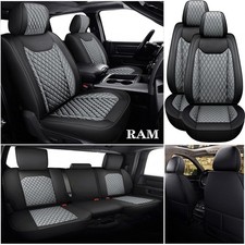 Premium Leather Car Seat Cover Fit For Dodge Ram 1500 2500 2009-2026 Front Rear Premium Leather Car Seat Cover Fit For Dodge Ram 1500 2500 2009-2026 Front Rear