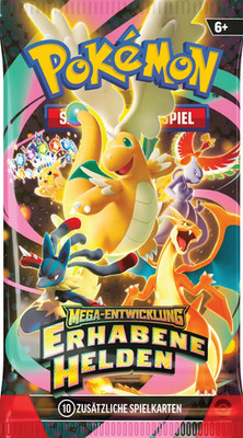Pokemon Mega Entwicklung Erhabene Helden Booster Packs NEU DEUTSCH ME02.5