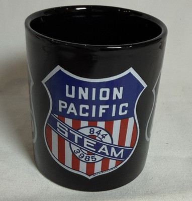 Vintage UNION PACIFIC RAILROAD STEAM ENGINE No. 844 3985  Coffee Cup Mug