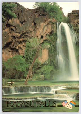 AZ Grand Canyon, Havasu Falls, Facts, Folklore History Legend, Chrome Unp 6 x 4