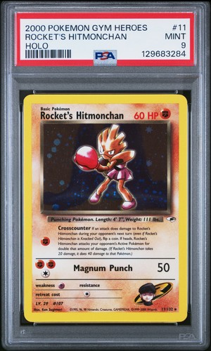 Rocket's Hitmonchan (Unlimited) graded PSA 9 for sale on eBay