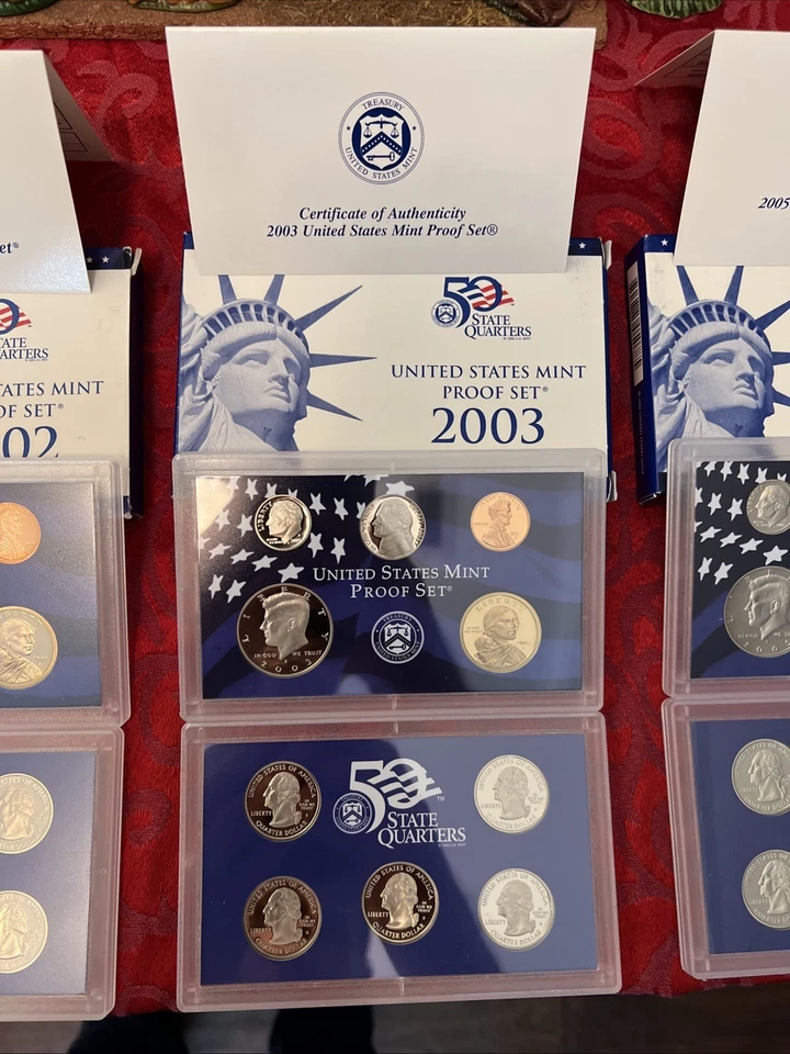 Estate Sale US Mint Proof Set 2000 2002 2003 2005 2006 State Quarter Sets 5 Sets - Image 4 of 4