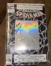 SIGNED Mark Bagley Spider-Man 30th Anniversary Hologram 365 Plastic W/ Board