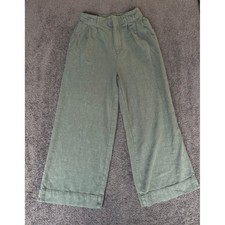 Z Supply Sage Green Linen Blend Wide Leg Pant...