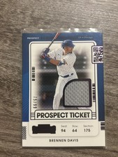 2021 Panini Contenders - Prospect Ticket Jersey Brennen Davis #PTJ-BD Purple /99