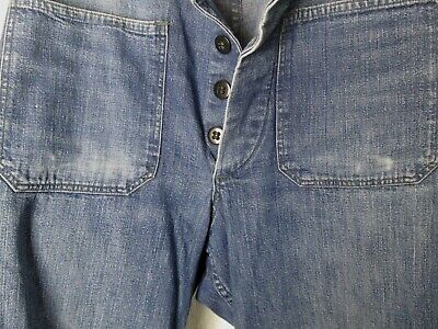 US Navy USN Sailor WWII Blue Denim Dungarees jean Trouser