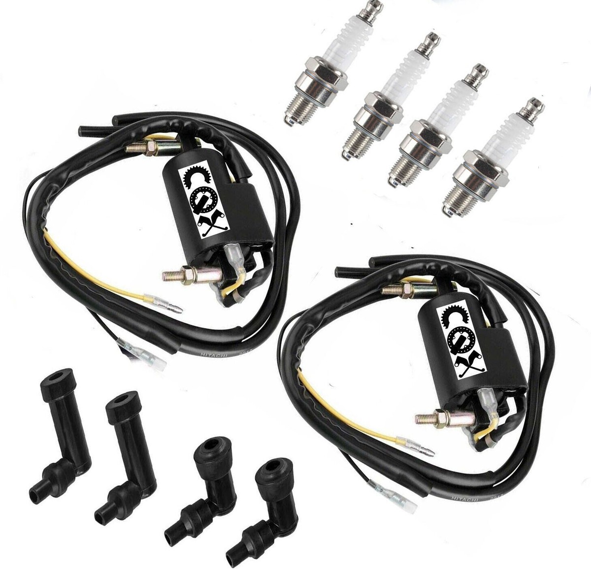 【I】　パック 2X Ignition Coils Spark Plug For Honda CB750 A/F/K 750 Four