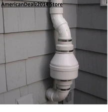 Complete Home Radon Mitigation Fan System Kit Quiet Gas Reduction Radon Monitor