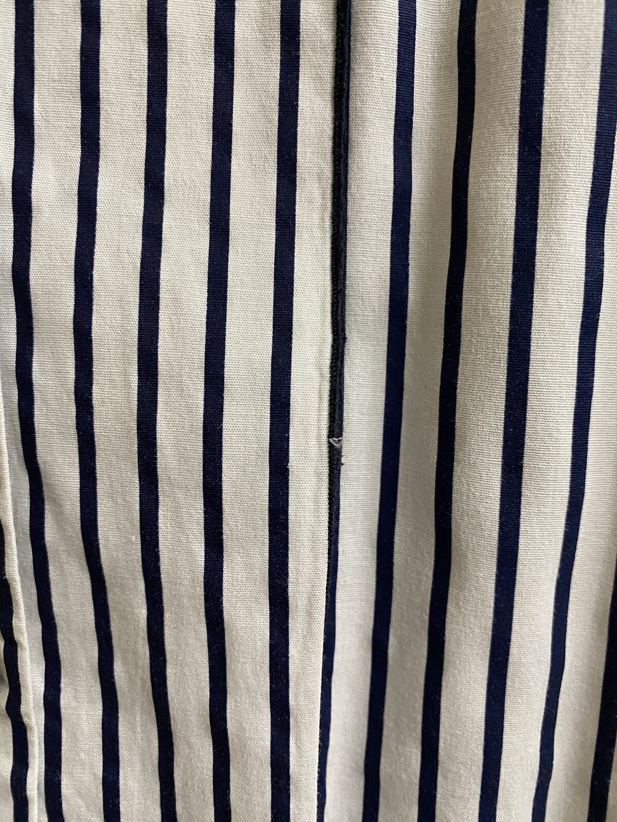 Zara Basic Long White/Navy Stripe Button Asymmetr… - image 7