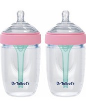Set Of 2 -Dr. Talbot'S Silicone Anti-Colic Bottle, Self-Sterilizing Baby Bottles