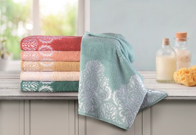 Hand Towels with Jacquard embroidery 4 pc.set. 100% Premium Cotton 20''x30''