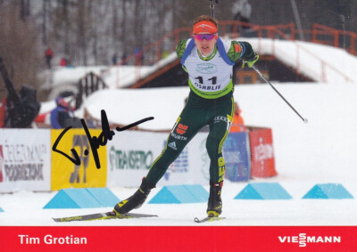 Tim GROTIAN - Deutschland, Silber Jun.-WM 2019 Biathlon, Original-Autogramm!