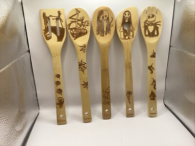 Nightmare Before Christmas Bamboo Cooking Utensil 5 Pc Set  [M-6625]