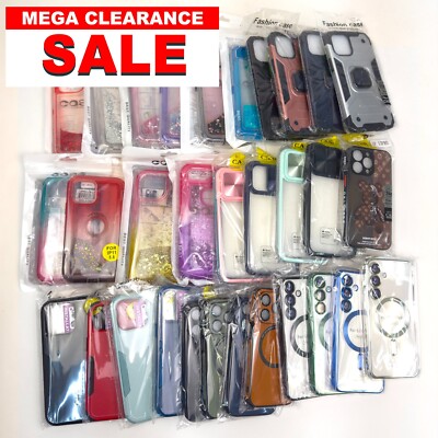 Clearance Wholesale 25-100 PCs Samsung iPhone 16 15 14 12 11 x 8 7 6 Case NEW