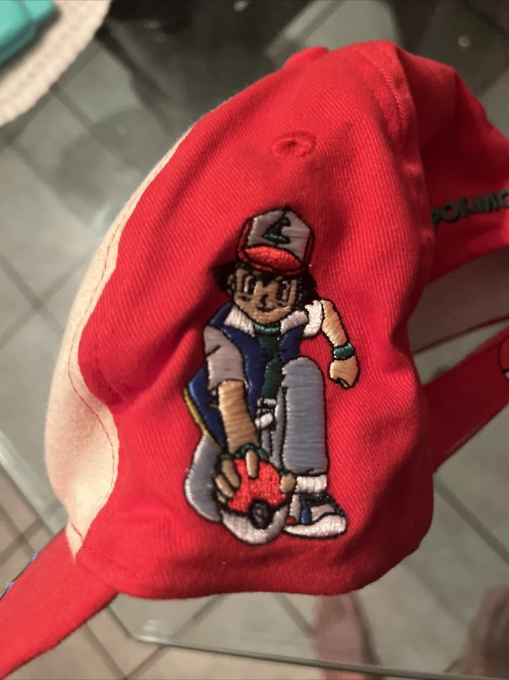 Sombrero Pokemon Vintage Niños Bordado Ceniza, Worlds Greatest Master Limited Raro Foto 2 de 4