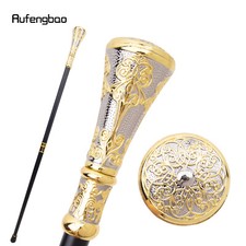 Golden Silver Luxury Flower Round Fashion Stick Decorative Cane Crosier 93cm