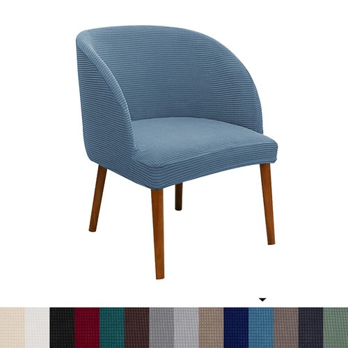 Cubierta de silla con respaldo curvo polar elástico asiento silla protector comedor - Imagen 14 de 26