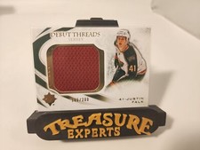 2010-11 UD Ultimate Collection #DT-JF Justin Falk Debut Threads 186/200 -
