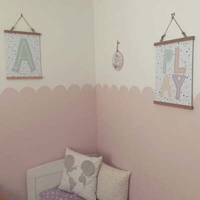 Personalisiert Name Initiale Gedeckt Pastellfarben Kinderzimmer Skandinavischer Stil Kindr