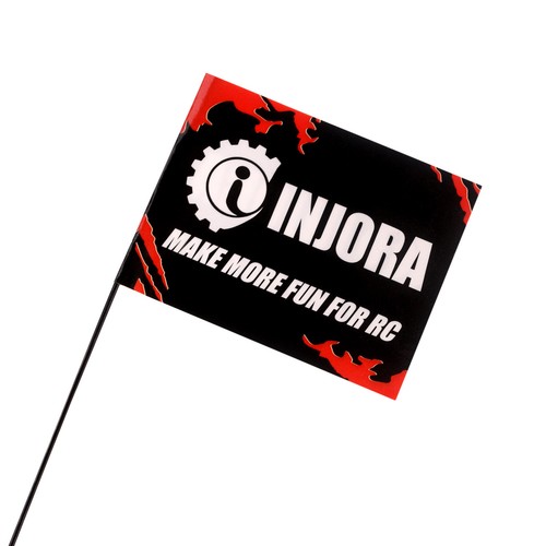 INJORA 15cm Simulated Metal Antenna Signal Pole with Flag For 1/18 1/24 RC Car - Picture 6 of 15