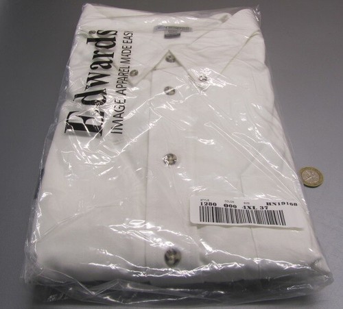 Men's Long Sleeve Edwards White Shirt Poplin 1280 S, XL, 4XL, 5XL - Picture 26 of 33