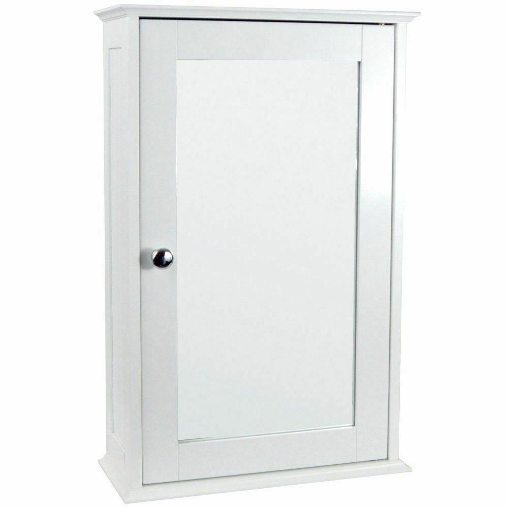 New Single Mirror Door Bathroom Wooden Indoor Wall Mountable