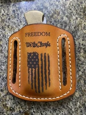 Personalized Leather Pocket Folding Knife Sheath  Gerber 650, G6 Auto, Multitool