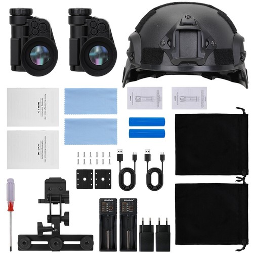 NVG10 Night Vision Goggles 940nm IR Green Tactical WiFi Binocular+Helmet Bracket - Picture 8 of 8