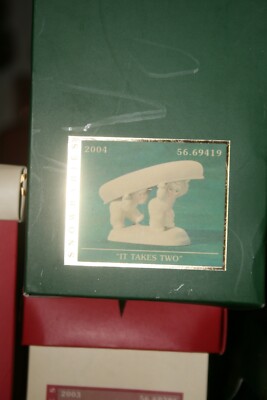 Snowbabies ''It Takes Two'',  Snow Babys with Canoe, NIB, stored since 2004