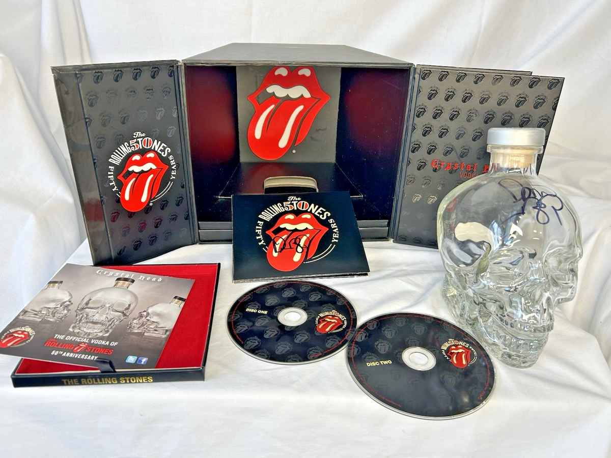 Rolling Stones Crystal head Vodka 50th Anniversary Signed By Dan