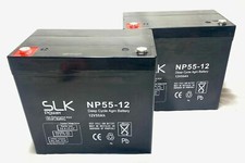 2 x 12v 55AH HIGH PERFORMANCE AGM/GEL STERLING S425 MOBILITY SCOOTER BATTERIES