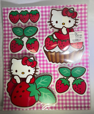 Hello Kitty jumbo 3D stickers / strawberry & cupcake - imported from JAPAN  | eBay
