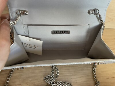 期間限定値下げsilver crystal heart clutch Silver Crystal Heart Clutch – self-portrait-US