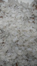 GENUINE BEACH GLASS SEA GLASS NATURALLY SURF Tumbled CLEAR WHITE over 1lb