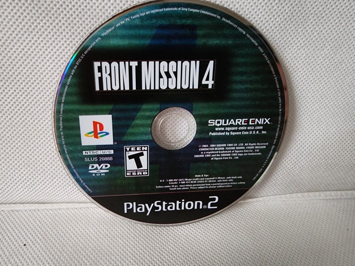 Front Mission (Sony PlayStation 2, 2004) Disc Only 662248904016