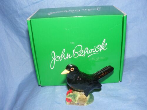 John Beswick Blacbird Bird JBB33 Ornamento da collezione nuovissimo in magazzino - Foto 1 di 4