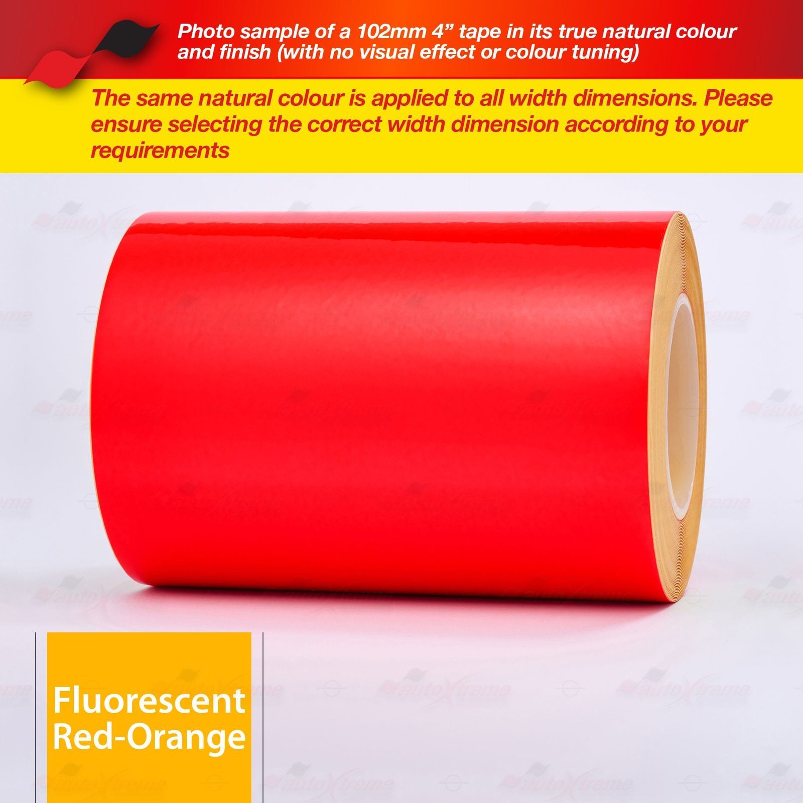 3" 76mm PinStriping Stripe Styling Decal Vinyl Sticker FLUORESCENT RED-ORANGE