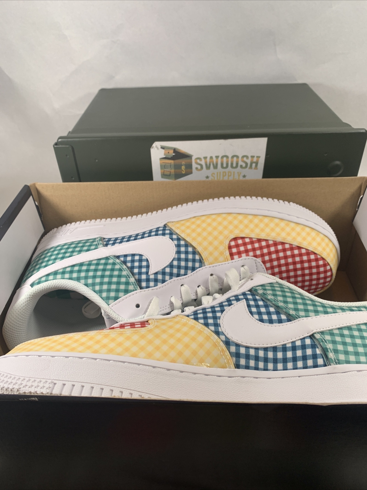 air force 1 gingham pack